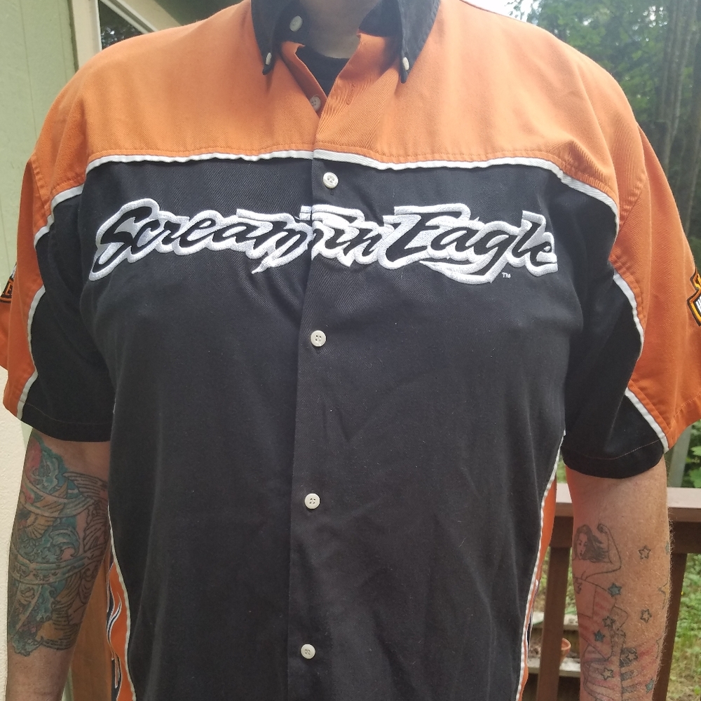 Harley Davidson button shirt